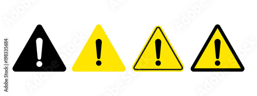 Cuadros en Lienzo Exclamation mark of warning attention icon