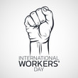 International Workers Day  logo icon design, vector illustration