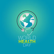 World Health Day logo icon design, vector illustration