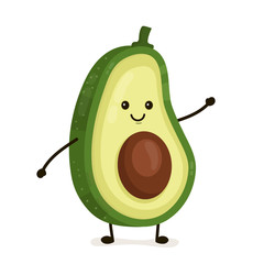 funny happy cute happy smiling avocado