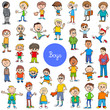 © Igor Zakowski - cartoon kid boys characters big set