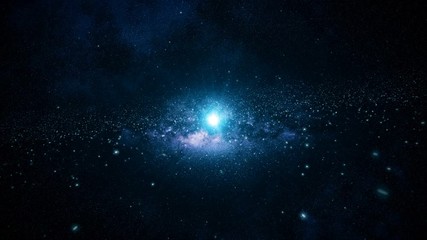 the birth of the universe in space, a big bang