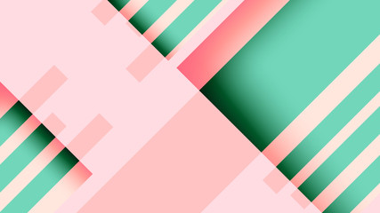 Aufkleber - Abstract minimal geometric shape paper cut banner background template.Vector illustration.