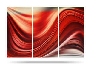 Poster - Abstract Red background  wave texture