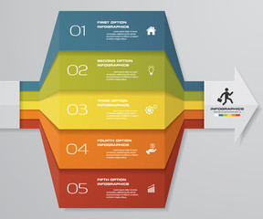 5 steps of arrow Infografics template. for your presentation. EPS 10.