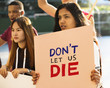 © Rawpixel.com - Group of teenagers protesting holding posters saying dont let us die antiwar justice peace concept