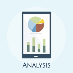 Wall Mural - Illustration of business graph analysis