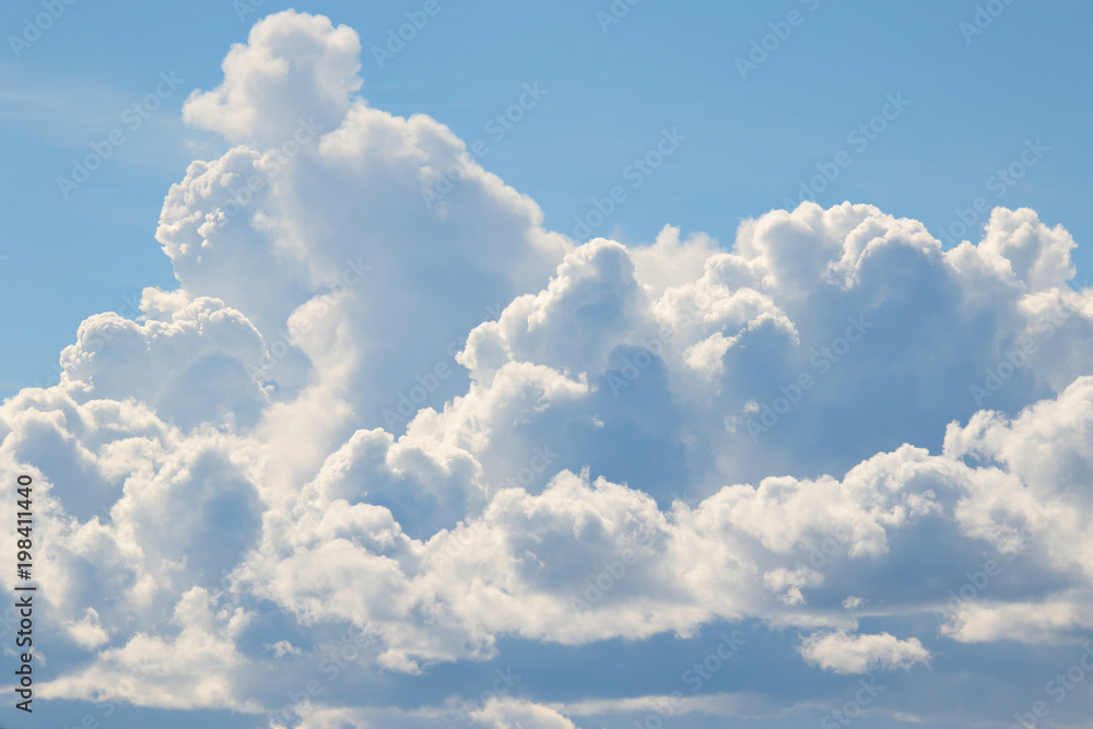 Puffy White Cumulus Clouds - obrazy, fototapety, plakaty 