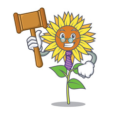 Sticker - Judge sunflower mascot cartoon style