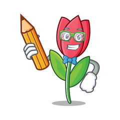 Poster - Student tulip character cartoon style