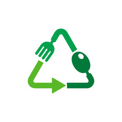 Sticker - Recycle Food Logo Icon Design