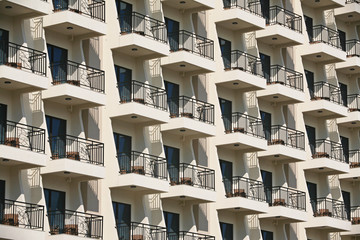 Closeup of luxury hotel balcony