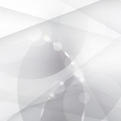 Wall Mural - abstract silver background with white and gray geometric, lines, circles overlay and lighting effect