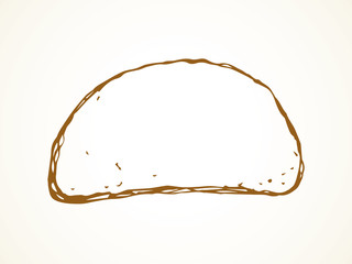 Sticker - piece of loaf. vector drawing