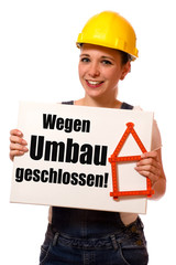 Canvas Print - Wegen Umbau geschlossen