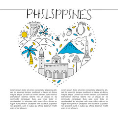 Wall Mural - National symbols of Philippines.