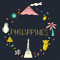 Wall Mural - National symbols of Philippines.