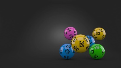 Wall Mural - Lottery balls