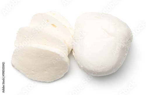 Fotomural Mozzarella Isolated on White Background