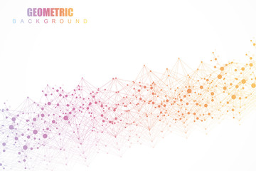 Wall Mural - big data visualization background. modern futuristic virtual abstract background. science network pa