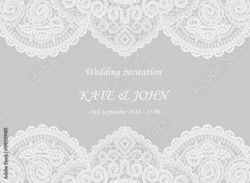 Fotografía wedding invitation with lace