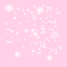 Abstract Pattern Of Pink Bubbles In Various Sizes Flying In Space. Vector Illustration. Useful As Background, Backdrop, Or Image Montage. Love, Romance, Valentine's, And Wedding Concepts.