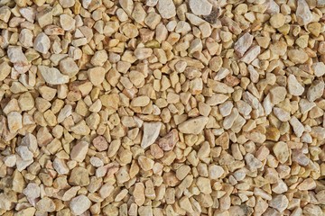 Fine yellow gravel, natural stones