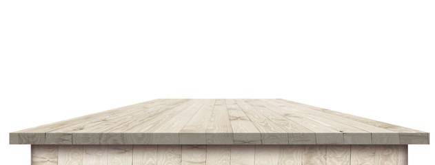 Wall Mural - empty dining table vintage style with clipping path in perspective view for product placement or mon
