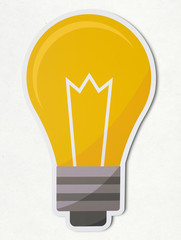 Canvas Print - Creative light bulb icon isolated