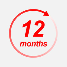 12 Months Vector Icon