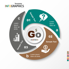 Wall Mural - Infographic, geometric graph, business