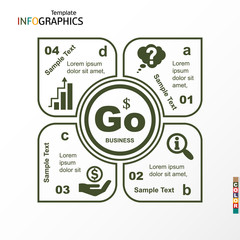 Wall Mural - Infographic, geometric graph, business