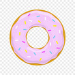 Donut icon isolated on light back. Vector