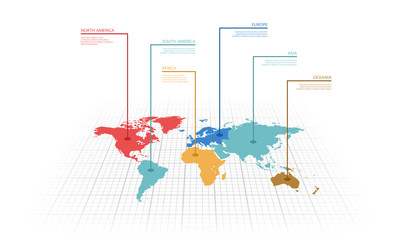 Wall Mural - vector illustration infographic of the world map