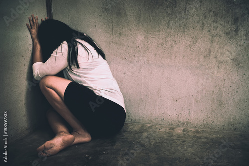 A Woman Sitting Alone And Depressed The Depression Woman Sit On