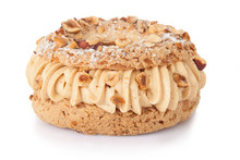 paris-brest french pastry cake concfectioner isolated