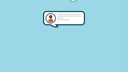 chat bubbles people sending messages animation hd