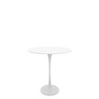 Table on a long leg. There is free space for your design. White isolated background