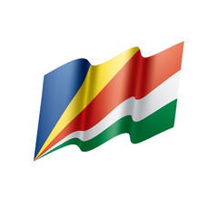 Seychelles flag, vector illustration