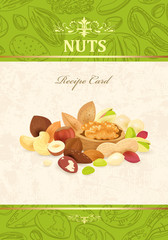 Wall Mural - fine poster with delicious nuts for your design