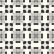 © Serge Zimniy - Seamless pattern halftone design. Modern textile print with black dots. Vector fashion background. Grid of circles.