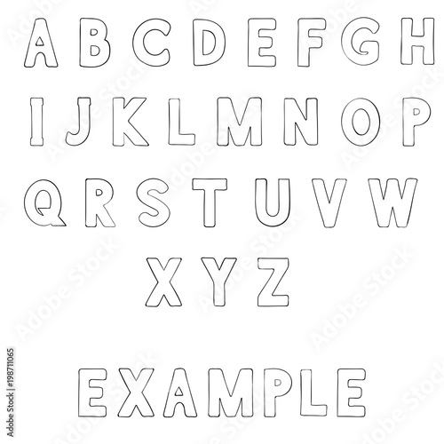 Font Outline Alphabet Letters Buy This Stock Vector And Explore Similar Vectors At Adobe Stock Adobe Stock