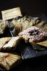 Wall Mural - Rice with lotus leaves