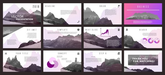 Wall Mural - Backgrounds of digital technology. Trendy colored and blurred elements for presentation templates. Leaflet, Annual report, cover design. Banner, brochure, layout, design. Flyer. Vector illustration