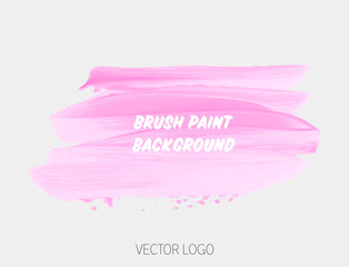 Logo brush painted watercolor abstract background design illustration vector. Perfect acrylic design for headline, logo and sale banner.