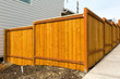 New House Wood Fence Construction