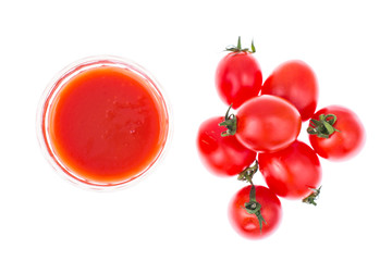 Canvas Print - Tomato juice from fresh red sweet ripe tomatoes