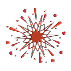 Poster - Fireworks exploding isolated vector illustration graphic design