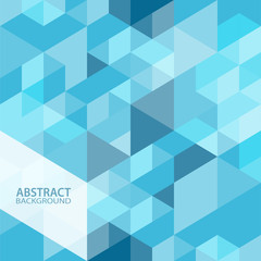 Wall Mural - Abstract background pattern geometric cube shape blue vector.