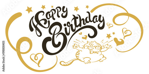 Happy Birthday Card Template Greeting Card With Words And A